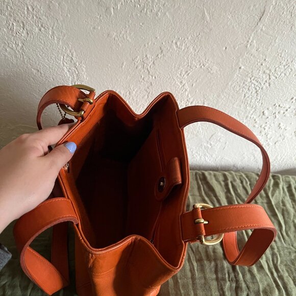Coach Vintage 4157 - Orange Leather Bag - Picture 5 of 13